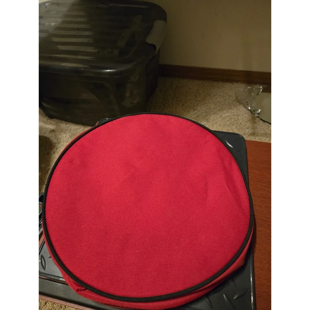 Rejoice in the Lord Red Insulated Round Casserole Pie Carrier Bag with Handle